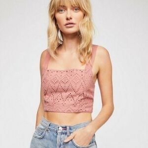 Free People Dusty Rose Crop Top